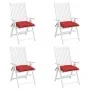 Cojines de palets de jardín 4 uds tela Oxford rojo 50x50x7 cm de vidaXL, Cojines para sillas y sofás - Ref: Foro24-361526, Pr...