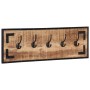 Percheros 2 uds madera maciza de mango rugosa 80x8x25 cm de vidaXL, Percheros para sombreros y abrigos - Ref: Foro24-358919, ...