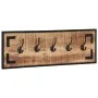 Percheros 2 uds madera maciza de mango rugosa 80x8x25 cm de vidaXL, Percheros para sombreros y abrigos - Ref: Foro24-358919, ...