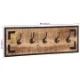 Percheros 2 uds madera maciza de mango rugosa 80x8x25 cm de vidaXL, Percheros para sombreros y abrigos - Ref: Foro24-358919, ...