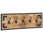 Percheros 2 uds madera maciza de mango rugosa 80x8x25 cm de vidaXL, Percheros para sombreros y abrigos - Ref: Foro24-358919, ...