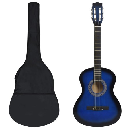 Set de guitarra clásica niños principiantes 8 pzas azul 3/4 36" de vidaXL, Guitarras - Ref: Foro24-70117, Precio: 69,72 €, De...