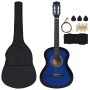 Set de guitarra clásica niños principiantes 8 pzas azul 3/4 36" de vidaXL, Guitarras - Ref: Foro24-70117, Precio: 69,72 €, De...