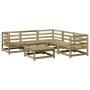 Juego de sofás de jardín 6 piezas madera de pino impregnada de vidaXL, Conjuntos de jardín - Ref: Foro24-3299444, Precio: 347...