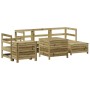 Juego de sofás de jardín 7 pzas madera de pino impregnada de vidaXL, Conjuntos de jardín - Ref: Foro24-3250531, Precio: 494,1...