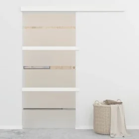 Schiebetür mit ESG-Glas und silbernem Aluminium 102,5x205 cm von vidaXL, Türen - Ref: Foro24-288060, Preis: 280,61 €, Rabatt: %