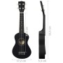 Set de ukelele soprano con funda para niños negro 21" de vidaXL, Instrumentos de cuerda - Ref: Foro24-70147, Precio: 27,47 €,...