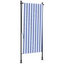 Persiana enrollable exterior tela acero azul blanco 100x270 cm de vidaXL, Toldos - Ref: Foro24-368764, Precio: 65,53 €, Descu...