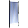 Persiana enrollable exterior tela acero azul blanco 100x270 cm de vidaXL, Toldos - Ref: Foro24-368764, Precio: 65,53 €, Descu...