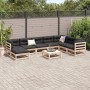 Juego de sofás de jardín 9 pzas madera maciza de pino de vidaXL, Conjuntos de jardín - Ref: Foro24-3299581, Precio: 469,53 €,...