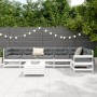 Juego de sofás de jardín 7 pzas madera maciza de pino blanco de vidaXL, Conjuntos de jardín - Ref: Foro24-3250881, Precio: 46...