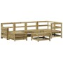 Juego de sofás de jardín 7 pzas madera de pino impregnada de vidaXL, Conjuntos de jardín - Ref: Foro24-3250919, Precio: 457,1...