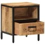 Mesita de noche madera maciza de mango 40x35x50 cm de vidaXL, Mesitas de noche - Ref: Foro24-358912, Precio: 103,71 €, Descue...