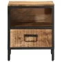 Mesita de noche madera maciza de mango 40x35x50 cm de vidaXL, Mesitas de noche - Ref: Foro24-358912, Precio: 103,71 €, Descue...