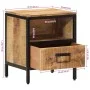 Mesita de noche madera maciza de mango 40x35x50 cm de vidaXL, Mesitas de noche - Ref: Foro24-358912, Precio: 103,71 €, Descue...