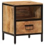 Mesita de noche madera maciza de mango 40x35x50 cm de vidaXL, Mesitas de noche - Ref: Foro24-358912, Precio: 105,77 €, Descue...