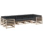 Set de sofás jardín 7 pzas con cojines madera maciza pino de vidaXL, Conjuntos de jardín - Ref: Foro24-3299618, Precio: 687,6...