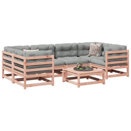 Set de sofás jardín 7 pzas con cojines madera abeto Douglas de vidaXL, Conjuntos de jardín - Ref: Foro24-3299314, Precio: 679...