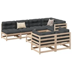 Gartensofa-Set 8-teilig aus massivem Kiefernholz von vidaXL, Gartensets - Ref: Foro24-3299342, Preis: 438,52 €, Rabatt: %