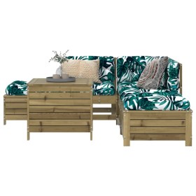 Juego de sofás de jardín 6 piezas madera de pino impregnada de vidaXL, Conjuntos de jardín - Ref: Foro24-3250707, Precio: 421...