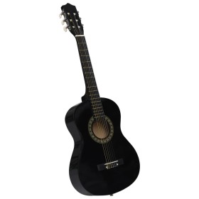 Guitarra clásica para niños y principiantes negro 1/2 34" de vidaXL, Guitarras - Ref: Foro24-70126, Precio: 60,17 €, Descuent...