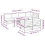 Set de sofás jardín 8 pzas con cojines madera pino impregnada de vidaXL, Conjuntos de jardín - Ref: Foro24-3299349, Precio: 7...