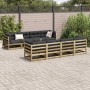 Set de sofás jardín 9 pzas con cojines madera pino impregnada de vidaXL, Conjuntos de jardín - Ref: Foro24-3299361, Precio: 8...