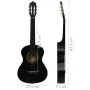 Guitarra clásica para niños y principiantes negro 1/2 34" de vidaXL, Guitarras - Ref: Foro24-70126, Precio: 59,04 €, Descuent...