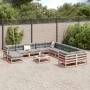 Juego de sofás de jardín 12 pzas madera maciza de abeto Douglas de vidaXL, Conjuntos de jardín - Ref: Foro24-3299653, Precio:...
