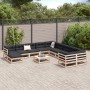 Juego de sofás de jardín 12 piezas madera maciza de pino de vidaXL, Conjuntos de jardín - Ref: Foro24-3299651, Precio: 635,93...