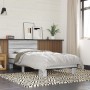 Estructura cama madera ingeniería metal gris Sonoma 75x190 cm de vidaXL, Camas y somieres - Ref: Foro24-845750, Precio: 67,38...