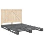 Estructura de cama con cabecero madera pino gris 160x200 cm de vidaXL, Camas y somieres - Ref: Foro24-3281565, Precio: 232,67...