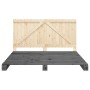 Estructura de cama con cabecero madera de pino gris 200x200cm de vidaXL, Camas y somieres - Ref: Foro24-3281567, Precio: 258,...