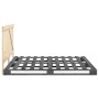 Estructura de cama con cabecero madera de pino gris 200x200cm de vidaXL, Camas y somieres - Ref: Foro24-3281567, Precio: 258,...