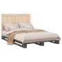 Estructura de cama con cabecero madera pino gris 140x200 cm de vidaXL, Camas y somieres - Ref: Foro24-3281546, Precio: 213,41...