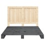 Estructura de cama con cabecero madera pino gris 140x200 cm de vidaXL, Camas y somieres - Ref: Foro24-3281546, Precio: 213,41...