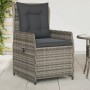 Sillones reclinables de jardín 2 uds ratán sintético gris de vidaXL, Sillas de jardín - Ref: Foro24-368654, Precio: 289,13 €,...