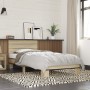 Estructura cama madera ingeniería metal roble Sonoma 100x200 cm de vidaXL, Camas y somieres - Ref: Foro24-845738, Precio: 70,...
