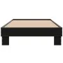 Black engineered wood and metal bed frame 90x190 cm by vidaXL, Beds and slatted bases - Ref: Foro24-845882, Price: 66,43 €, D...