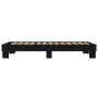 Black engineered wood and metal bed frame 90x190 cm by vidaXL, Beds and slatted bases - Ref: Foro24-845882, Price: 66,43 €, D...