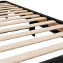 Black engineered wood and metal bed frame 90x190 cm by vidaXL, Beds and slatted bases - Ref: Foro24-845882, Price: 66,43 €, D...