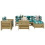 Juego de sofás de jardín 7 pzas madera de pino impregnada de vidaXL, Conjuntos de jardín - Ref: Foro24-3250527, Precio: 512,9...