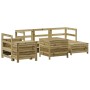 Juego de sofás de jardín 7 pzas madera de pino impregnada de vidaXL, Conjuntos de jardín - Ref: Foro24-3250527, Precio: 512,9...