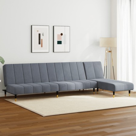 Juego de sofás 2 piezas terciopelo gris oscuro de vidaXL, Sofás - Ref: Foro24-3216296, Precio: 422,07 €, Descuento: %