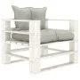 Sofá de palets para jardín madera con cojines taupe de vidaXL, Sofás de exterior - Ref: Foro24-3052396, Precio: 109,32 €, Des...
