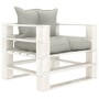 Sofá de palets para jardín madera con cojines taupe de vidaXL, Sofás de exterior - Ref: Foro24-3052396, Precio: 110,56 €, Des...