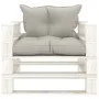 Sofá de palets para jardín madera con cojines taupe de vidaXL, Sofás de exterior - Ref: Foro24-3052396, Precio: 109,32 €, Des...