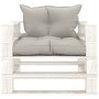 Sofá de palets para jardín madera con cojines taupe de vidaXL, Sofás de exterior - Ref: Foro24-3052396, Precio: 110,56 €, Des...