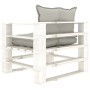 Sofá de palets para jardín madera con cojines taupe de vidaXL, Sofás de exterior - Ref: Foro24-3052396, Precio: 110,56 €, Des...