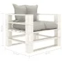 Sofá de palets para jardín madera con cojines taupe de vidaXL, Sofás de exterior - Ref: Foro24-3052396, Precio: 109,32 €, Des...
